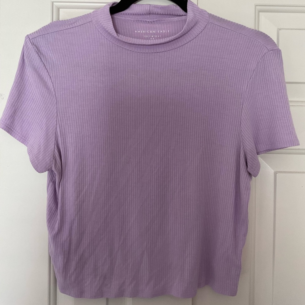 Purple crop shirt